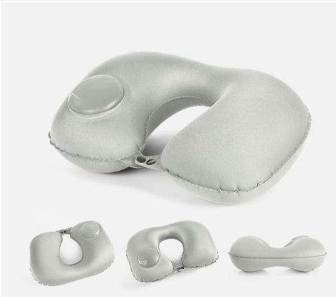 Portable U-Shape Inflatable Travel Pillow