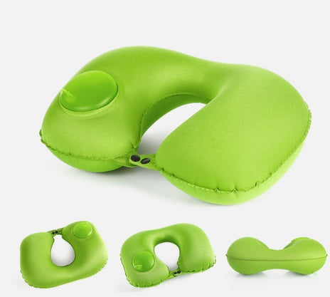 Portable U-Shape Inflatable Travel Pillow