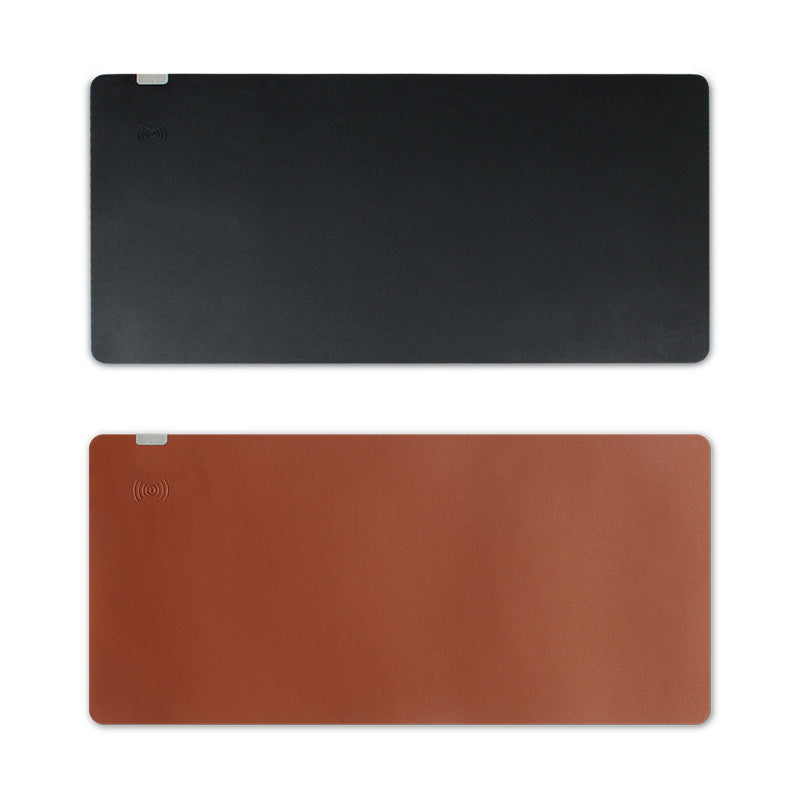 Wireless Charging Leather Desk Mat