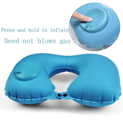 Portable U-Shape Inflatable Travel Pillow