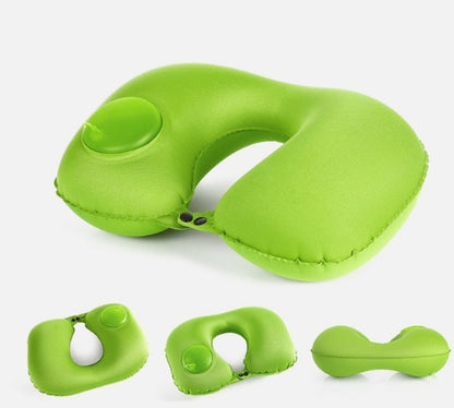 Portable U-Shape Inflatable Travel Pillow