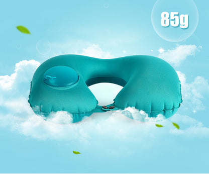 Portable U-Shape Inflatable Travel Pillow