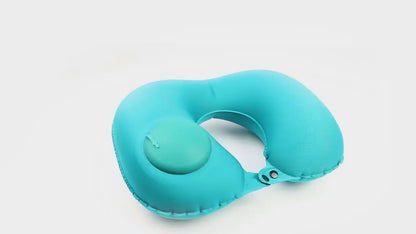 Portable U-Shape Inflatable Travel Pillow